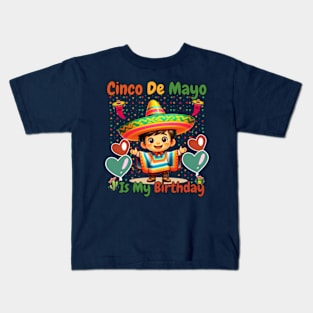 Cinco De Mayo Birthday Funny kids Birthday Party Mexican Kids T-Shirt